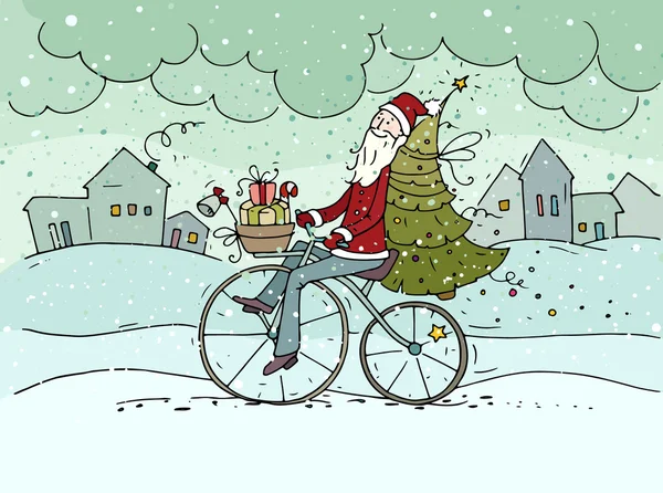 Noel Baba bisiklet hediye teslim