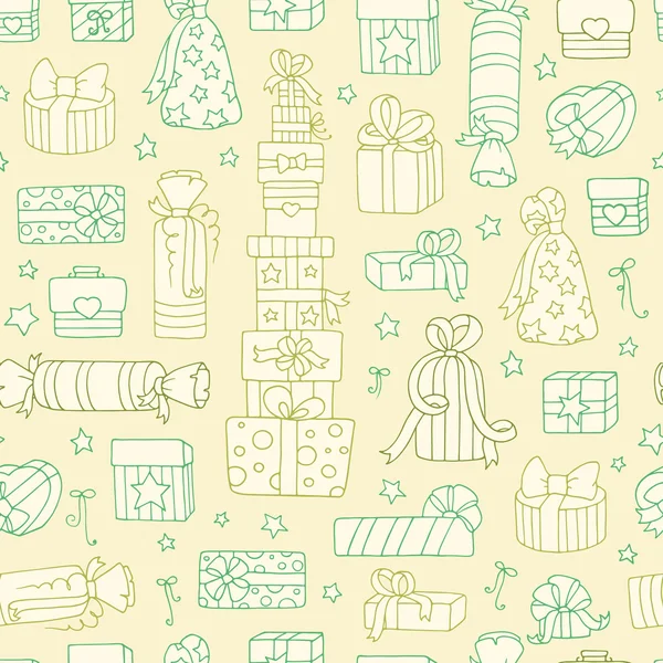 Seamless pattern with gift boxes — Stock Vector