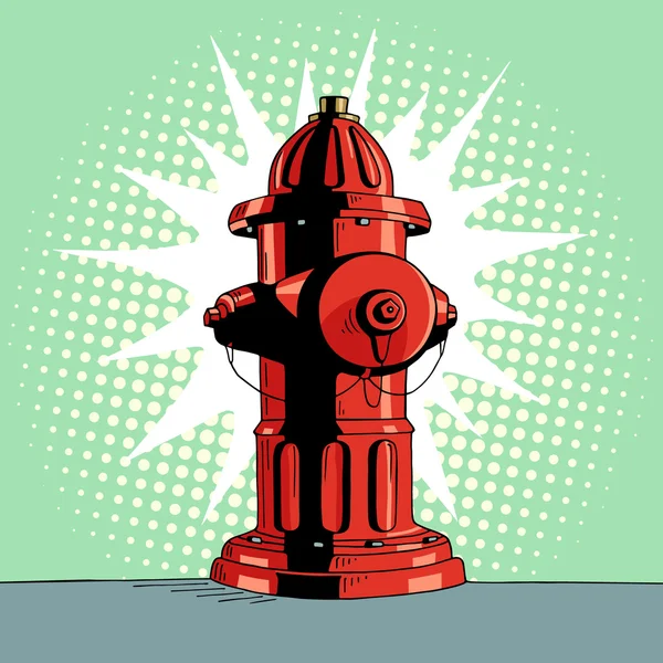 Pop Art roter Hydrant. — Stockvektor