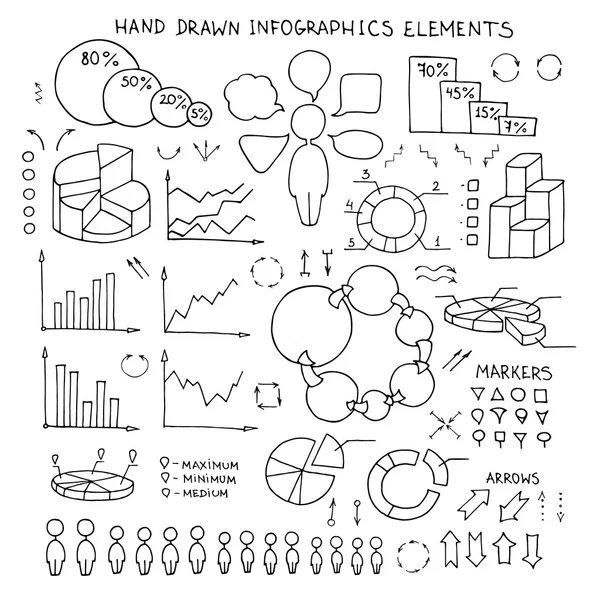 Elementos de infografía de gestión . — Archivo Imágenes Vectoriales