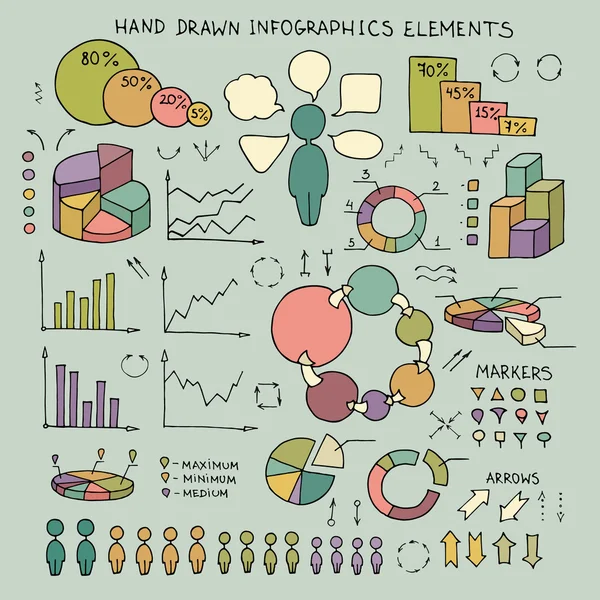 Hantering av Infographics-element. — Stock vektor