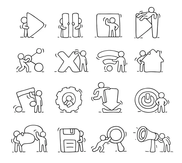 küçük insanlar çalışma ile ayarla. 