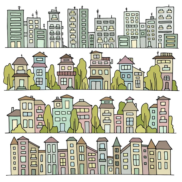 Scketch büyük şehir mimarisi