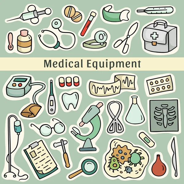 Set of laboratory equipment — Stock Vector