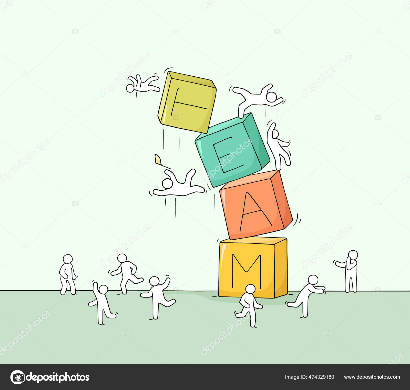 Business Team Project Success Group Of People With Gadgets Stand At Huge  Number One Celebrate Victory Winners Prize And Award Teamworking And  Company Growth Concept Cartoon Flat Vector Illustration Stock Illustration -, image size:1600x1522