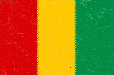 Kırmızı, altın ve yeşili gösteren sıkıntılı ve yaşlanmış dikey arka plan, tarih, esneklik ve canlı dokusal detay hissi sunuyor..