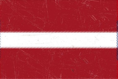 Bayrağın sıkıntılı tasviri yaş ve direnç gösteriyor. Cesur bir kırmızı, beyaz ve kırmızı bayrak ulusal tarih ve kimlik duygusunu taşır..
