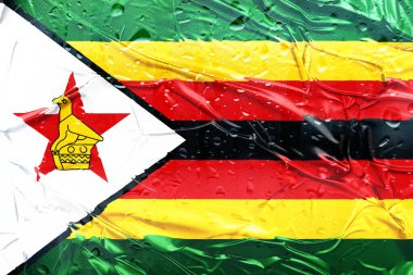 Canlı renkler ve büyüleyici dokular Zimbabve bayrağını su damlacıklarıyla karakterize eder.