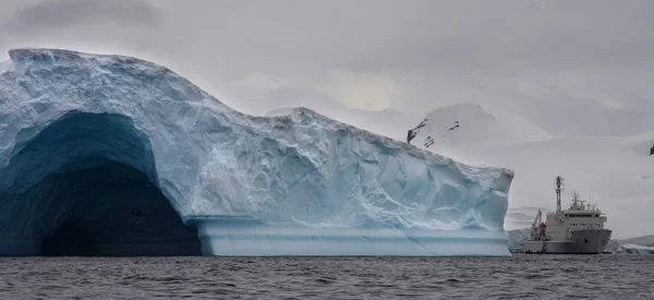 Iceberg azul y cielo antártico —  Fotos de Stock