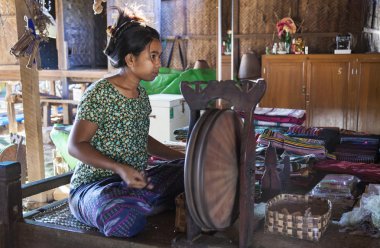  Bayan iplik hazırlama