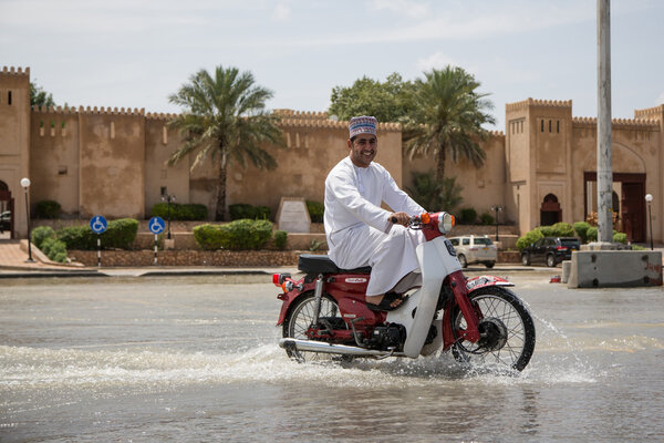  man on his bike in Oman