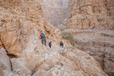 Ras Al Khaimah, Birleşik Arap Emirlikleri, 7 Kasım 2020: Hajjar dağlarında yürüyüş