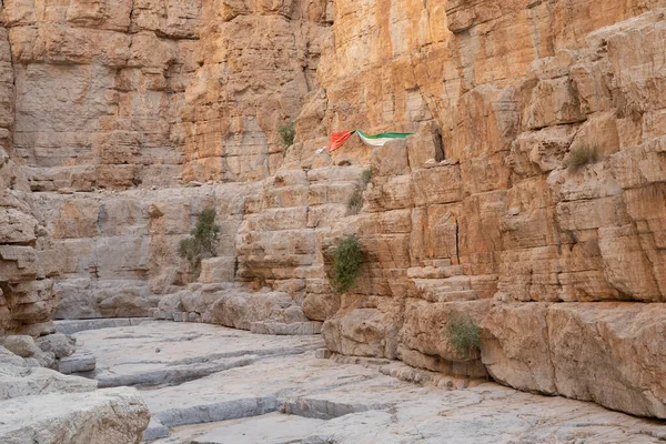 Hajjar Mountians的阿联酋国旗 — 图库照片