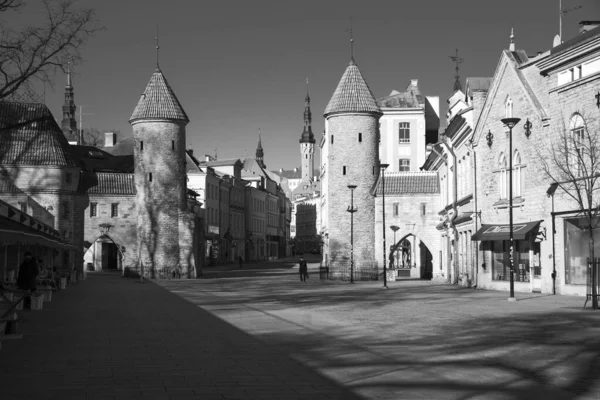 Tallinn Estónia Março 2021 Old Viry Gates Old Tallinn — Fotografia de Stock