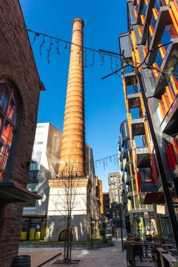 Tallinn, Estonya, 24 Mart 2021: Tallinn 'in merkezi bomboş.