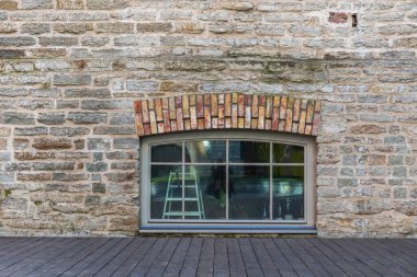 Tallinn, Estonya, 24 Mart 2021: Tallinn 'in merkezi bomboş.