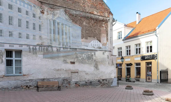 Tartu Estland Mars 2021 Vackra Byggnader Gamla Stan Tartu Estland — Stockfoto