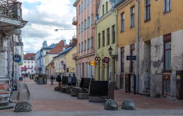 Тарту Эстония Марта 2021 Года Красивые Здания Старом Городе Тарту — стоковое фото