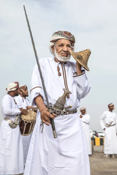 Khadal Omã Abril 2018 Homens Omani Roupas Tradicionais — Fotografia de Stock