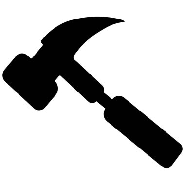 Kara Pençe Çekiç Araç Simgesi Silueti