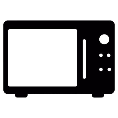 Siyah Mikrodalga fırın Aygıt Simgesi