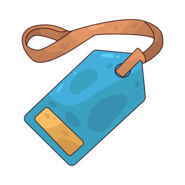 A Luggage Tag is a label attached to suitcases to identify the owners information.