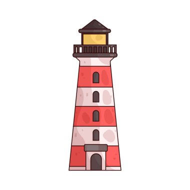 A Lighthouse is a tall tower with a powerful light that guides ships safely to shore.