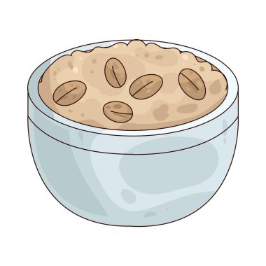 Oatmeal is a warm, hearty breakfast made from oats, providing fiber and long-lasting energy.