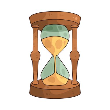 Bir kum saati, sabır ve dengeyi simgeleyen iki cam ampul arasındaki kum akışını ölçer..