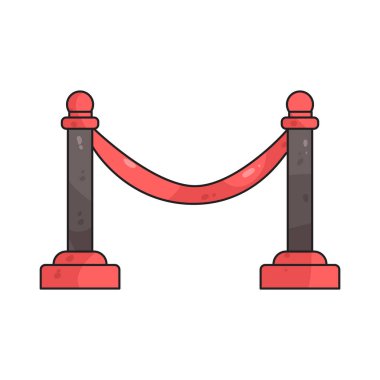  Konuklara rehberlik etmek ve ayrıcalığı korumak için etkinliklerde ve sinemalarda bir Kırmızı İp Bariyeri kullanılır..