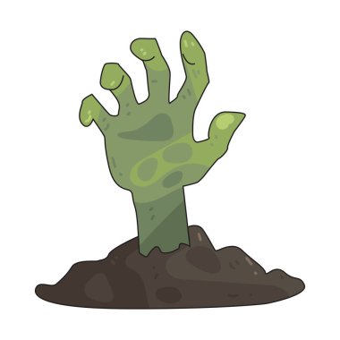  Zombi El, topraktan yükselen ve yaşayan ölüleri temsil eden yeşil ya da çürümüş bir el..