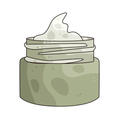 Krema kavanozunda deriyi nemlendirmek ya da tedavi etmek için kullanılan kalın cilt ürünleri bulunur..