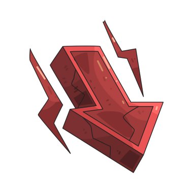 Aşağı doğru ok, değer, ilerleme ya da moral düşüşünü, azalmayı ya da gerilemeyi gösterir..