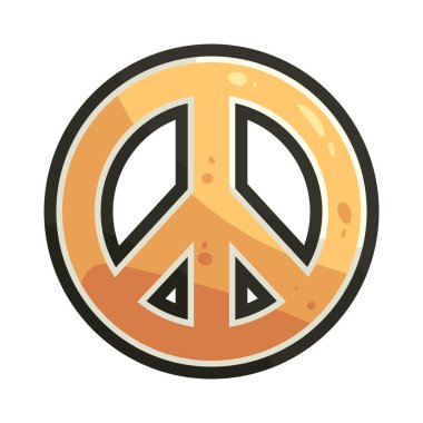 Barış Sembolü, üç iç çizgisi, uyumu, şiddeti ve barış için küresel umudu temsil eden ikonik dairesel bir amblemdir..