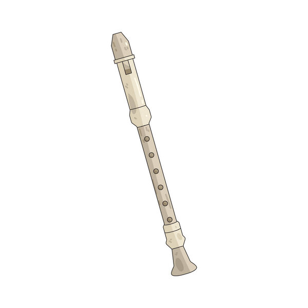 A Recorder is a simple woodwind instrument with finger holes used to play melodic notes.