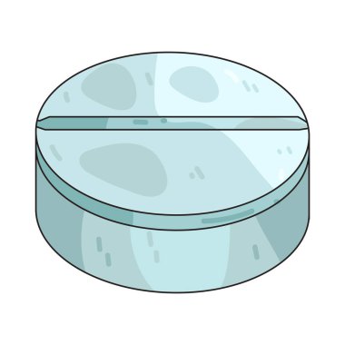  Yuvarlak tablet yutulmak üzere tasarlanmış katı, dairesel bir ilaçtır..