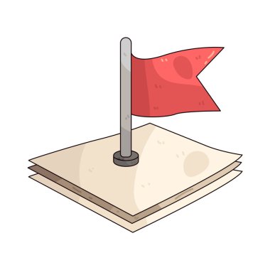  Kağıt üzerindeki bayrak dikkat gerektiren ya da gözden geçirilmesi gereken önemli bölümleri vurgulamak için kullanılan işaretli bir belge göstergesidir..