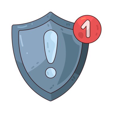  Güvenlik Alarmı, potansiyel bir tehdit veya güvenlik riski sinyali veren bir kalkan veya uyarı simgesidir..