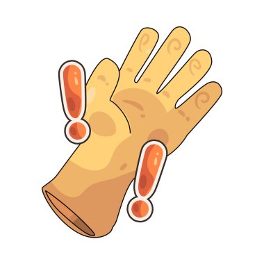 El koruması yaralanma ve kirlenmeden kaçınmak için koruyucu eldiven giyilmesi gerektiğini gösteren bir işarettir..