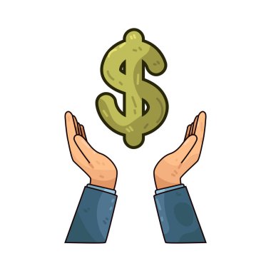 Dolar desteği maddi yardımı, yardımı veya desteği sembolize eder.