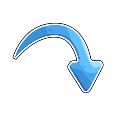 Eğik bir ok, aşağı bakan eğri bir oktur..