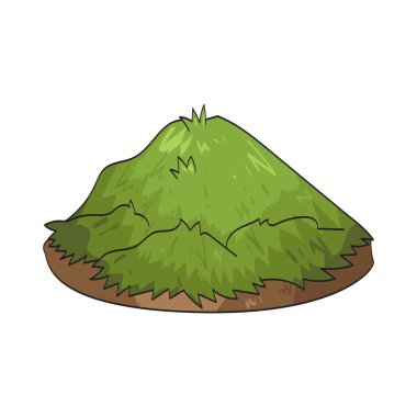  Bir çim tepesi tamamen yeşil çimlerle kaplı eğimli bir arazidir..