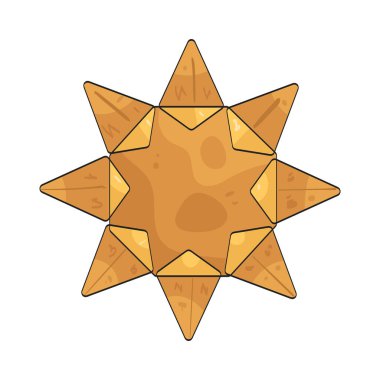 Kağıt güneş, sıcaklığı ve ışığı simgeleyen parlak bir kesiktir..