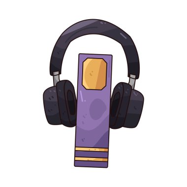  Bir kulaklık kitabı kulaklıkla sesli kitapları dinlemeyi temsil eder..