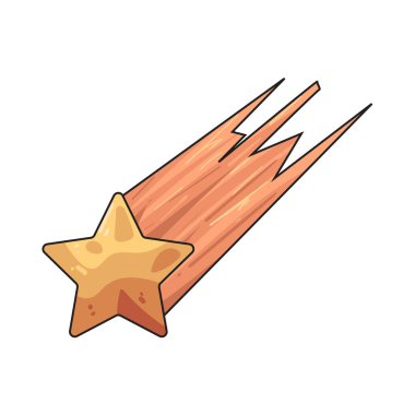 Kayan bir yıldız, gökyüzünde hızla süzülen ve dilekleri ve geçici güzelliği temsil eden bir yıldızdır..