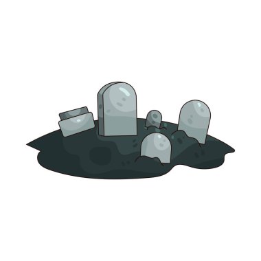 Mezarlık, mezar taşları ve ürkütücü atmosferle dolu bir mezarlıktır..