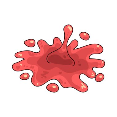 Kan lekesi korkutucu ve korku temalı bir etki yaratmak için kullanılan kırmızı bir işarettir..