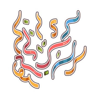 Konfeti, canlı bir parti ortamı yaratmak için havaya atılan küçük renkli kağıt parçalarından oluşan bir yağmurdur..