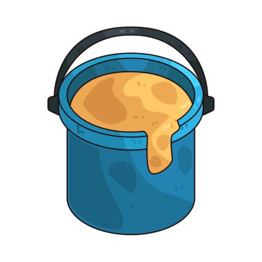 Boya kovası kaplama yüzeyleri için kullanılan boya dolu bir kaptır..