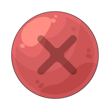  Bir şeyi kapatmak ya da kapatmak için bir X işareti içerir.